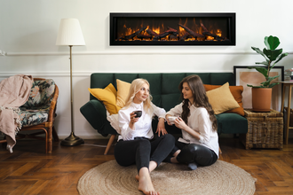 Sierra Flame TRU VIEW SLIM Smart – 3 Sided Electric Fireplace - HVACSup.com