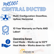 MRCOOL Central Ducted System MRCOOL 30k BTU 18.5 SEER Ducted Air Handler and Condenser - 25 foot MRCOOL Pre-Charged Line Set - HVACSup.com