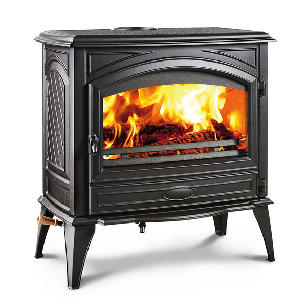 Sierra Flame Wood Stove With Cast Iron Door, Black Colour Finish - HVACSup.com