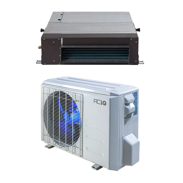 12,000 BTU 25 SEER ACiQ Platinum Single Zone Concealed Duct Mini Split System w/ Max Heat